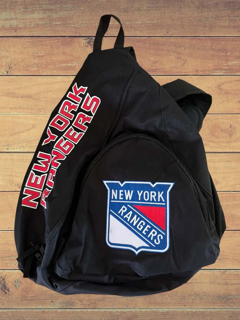 NHL New York Rangers Black Slingback Backpack